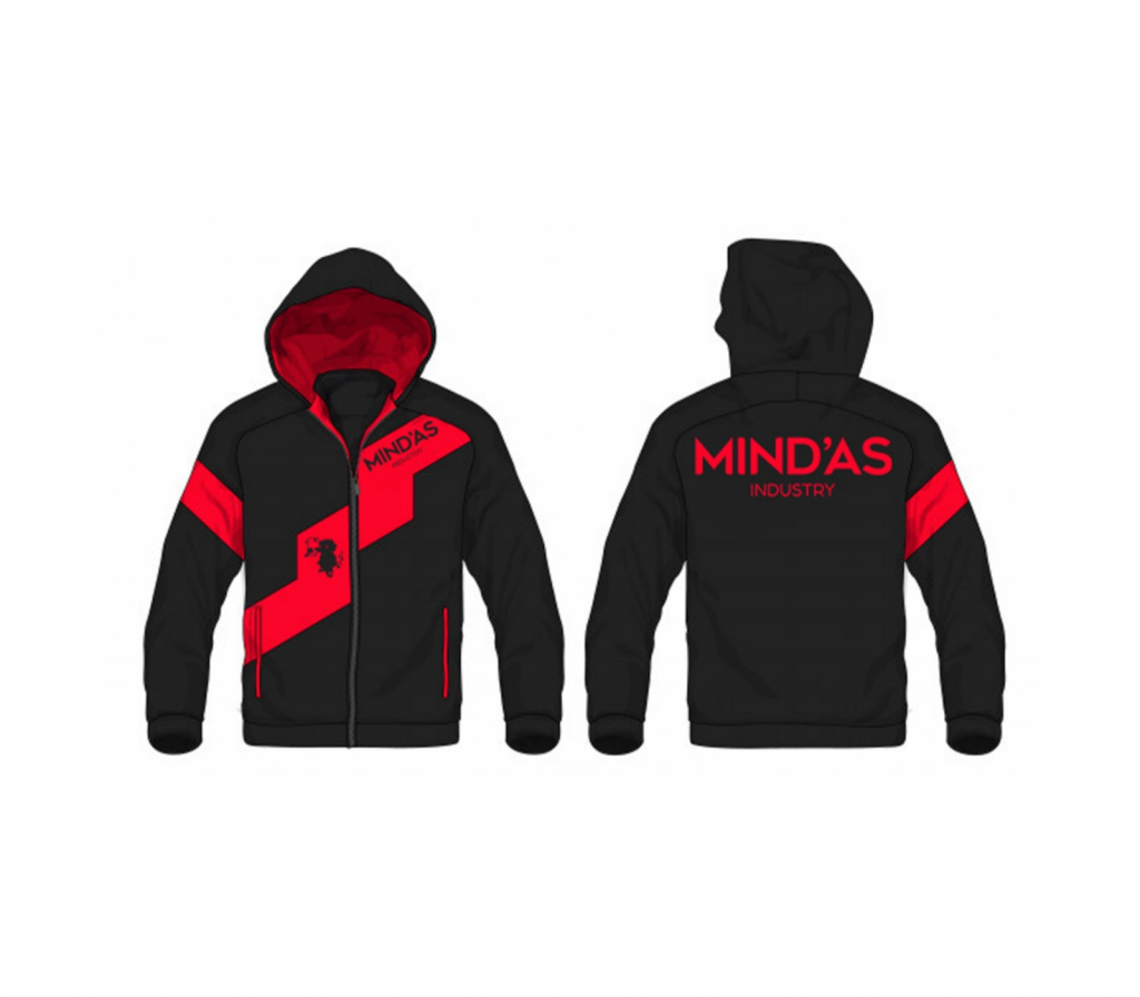 Hoodie noir & rouge